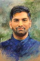Pastell portrait of Prince Ali