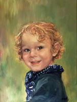 Kid portrait in oil